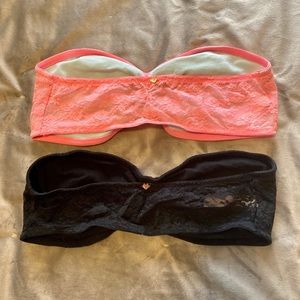 PINK Victoria's Secret Intimates & Sleepwear - VICTORIA’S SECRET | set of two lace bandeau bras PINK Victoria's Secret Intimates & Sleepwear - VICTORIA’S SECRET | set of two lace bandeau bras